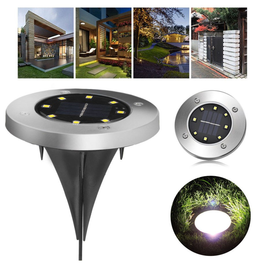 Водонепроницаемый садовый светильник на солнечных батареях 8 led