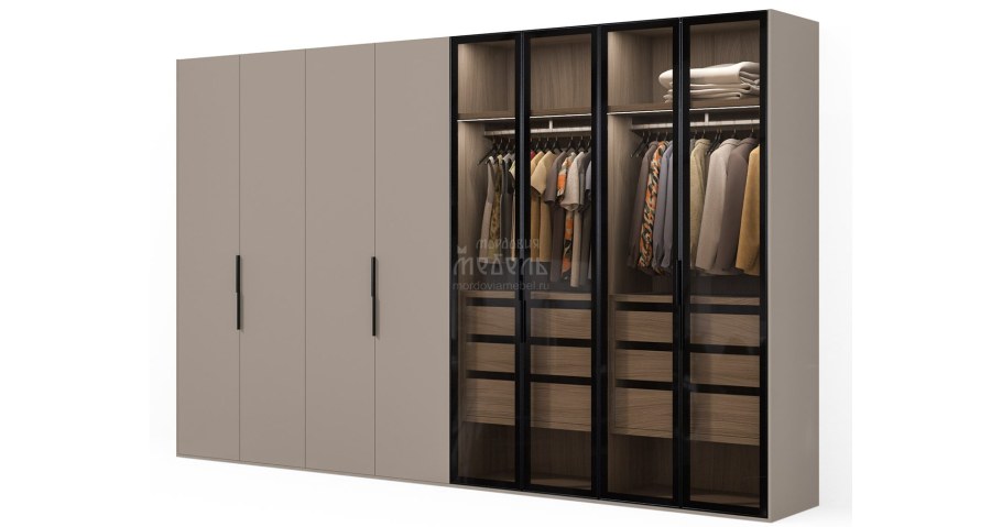 Шкаф купе Эггер Чикаго темно-серый