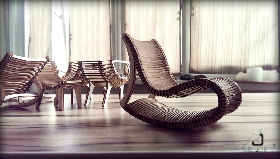 Параметрическая мебель кресло качалка