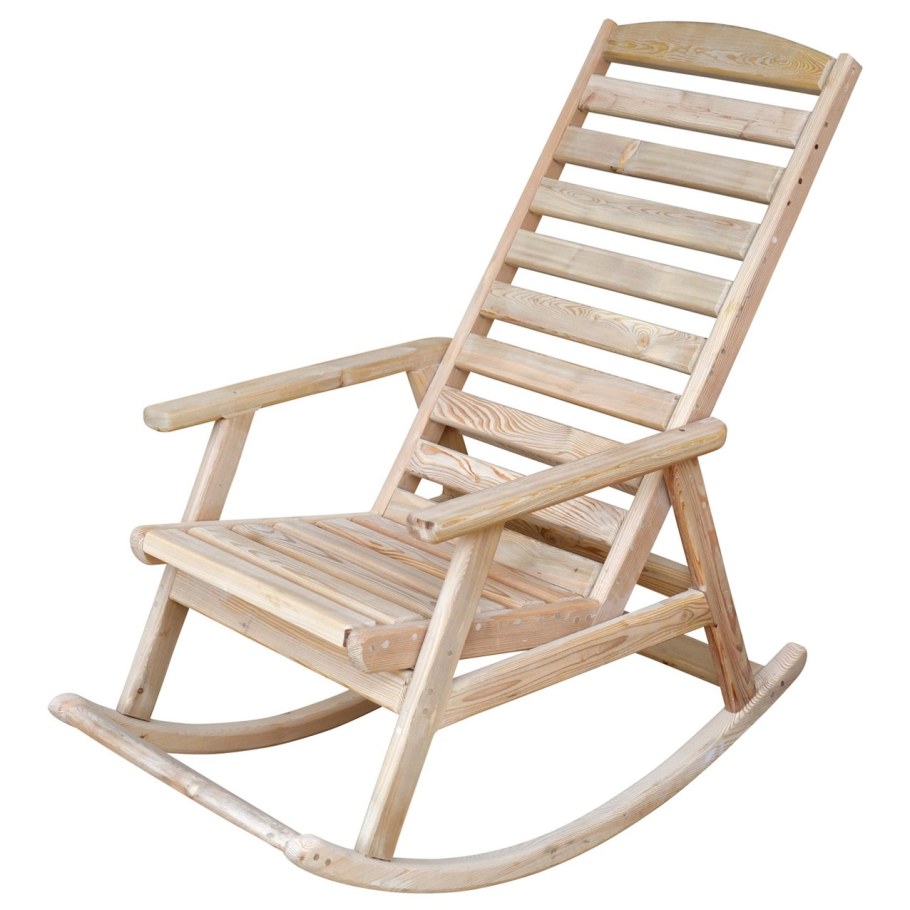 Кресло качалка из массива дерева