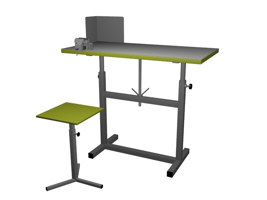 Верстак слесарный ученический школьный вс-4э 1000х500х830