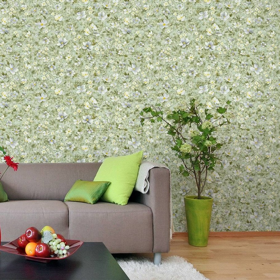 Обои зеленые Леруа Мерлен