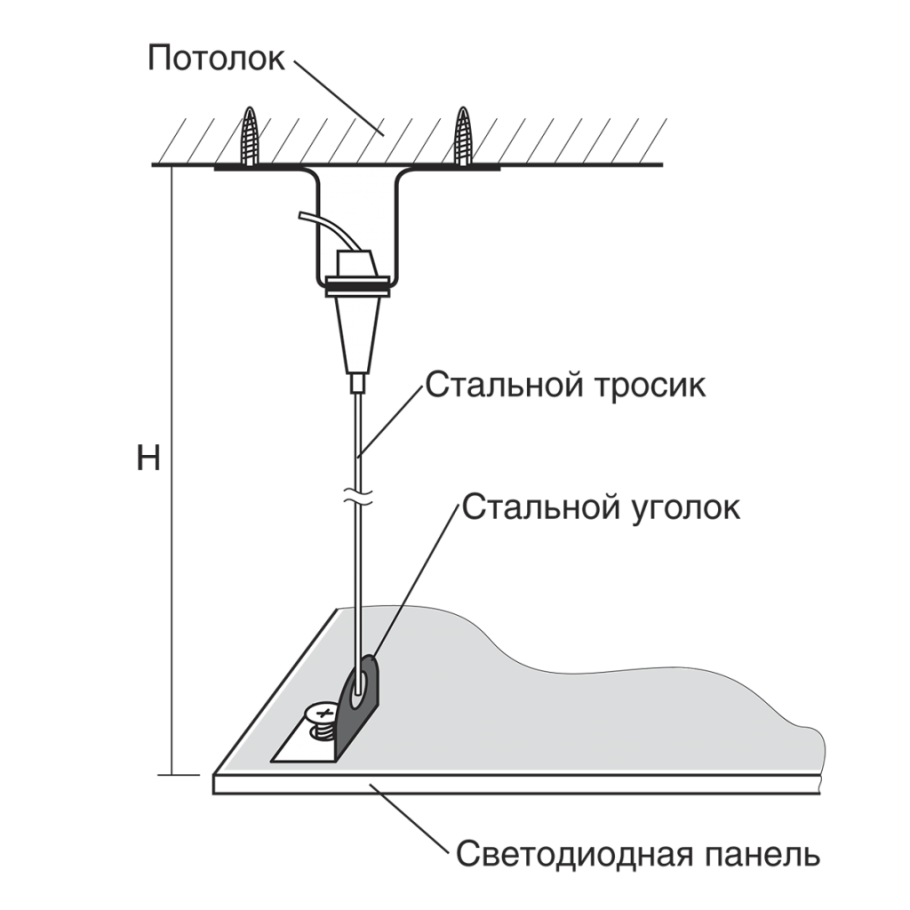 Подвес для светодиодной панели 600 на 600