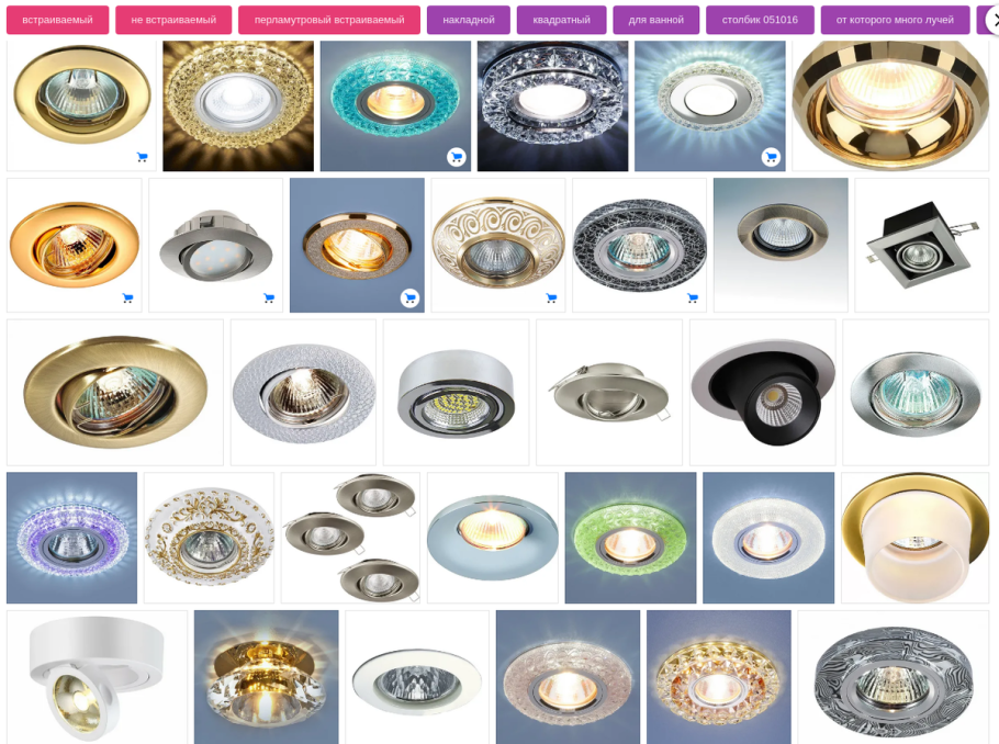 Точечные светильники Экола