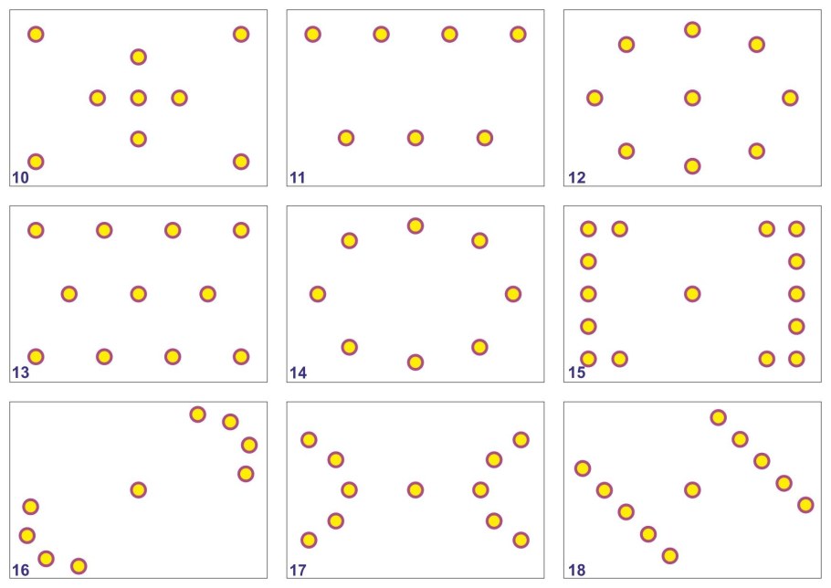 Схематическое расположение точечных светильников на потолке
