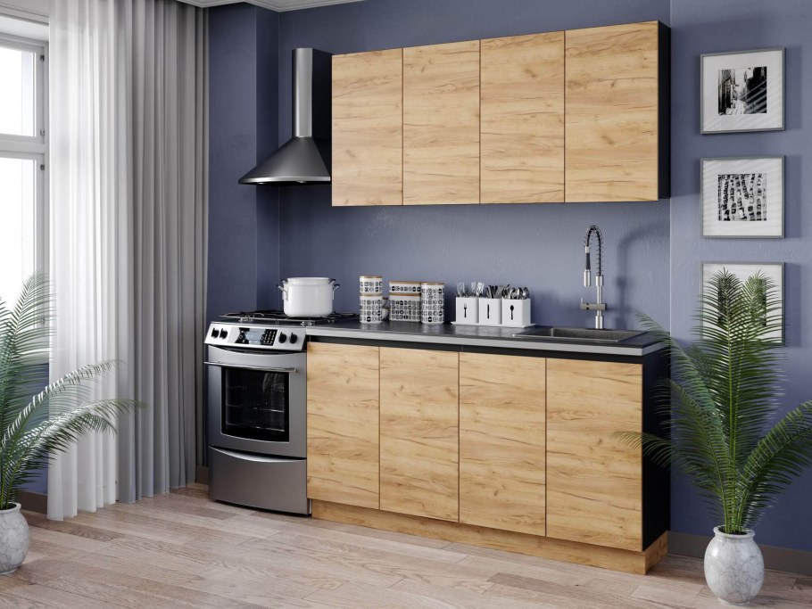 Кухня Шервуд дуб сонома темный