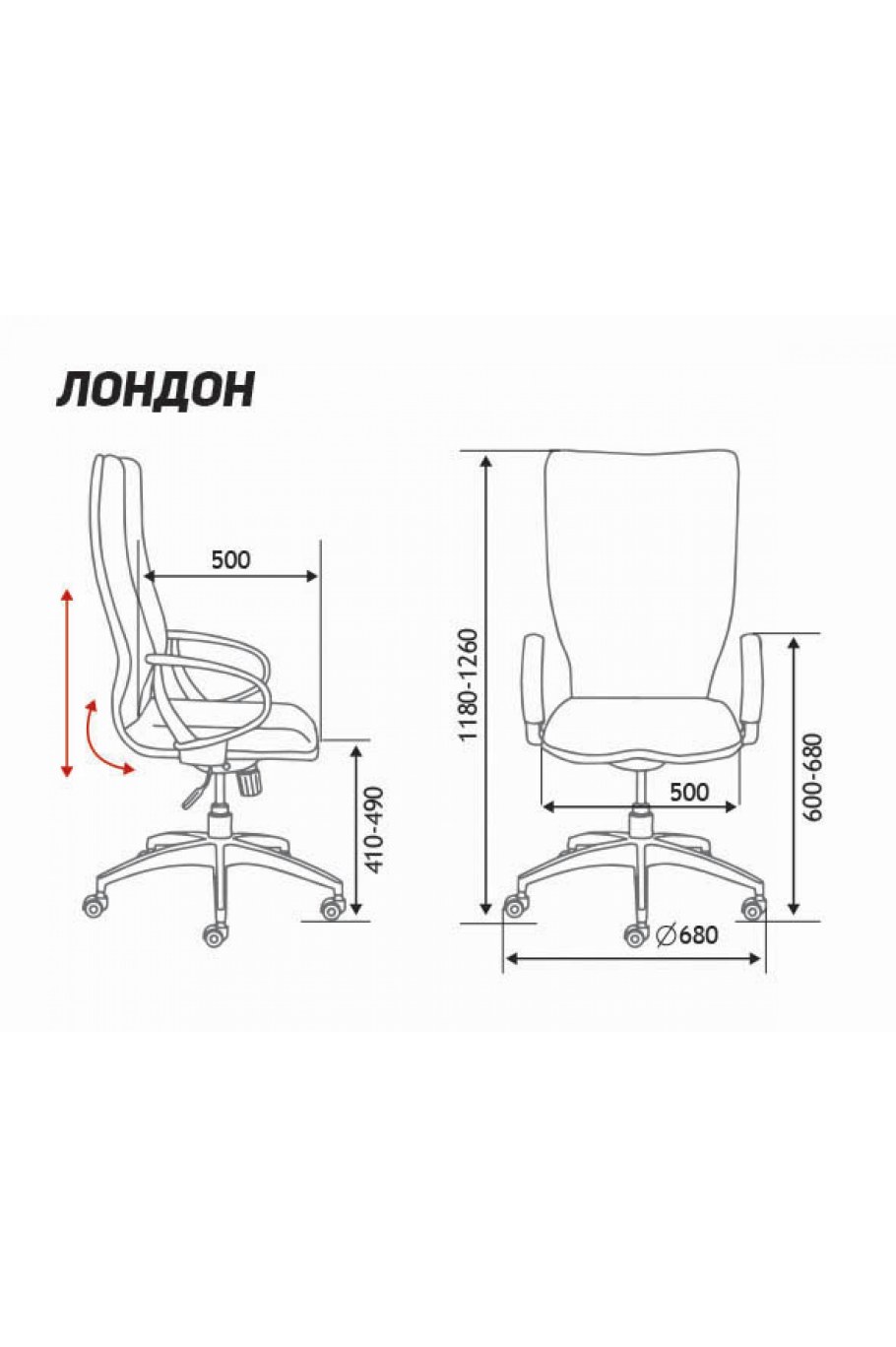 Кресло руководителя Norden Chester, экокожа, зеленый белый