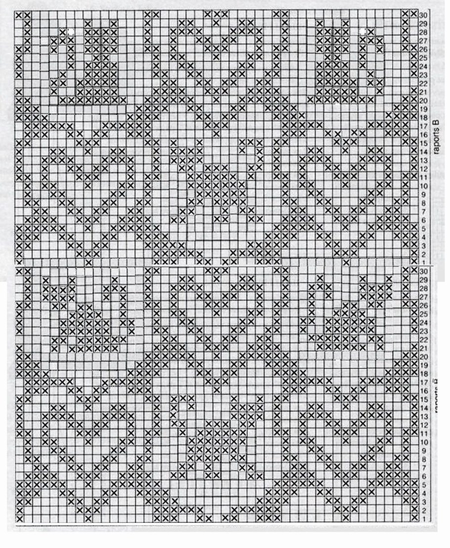 Филейный узор спицами