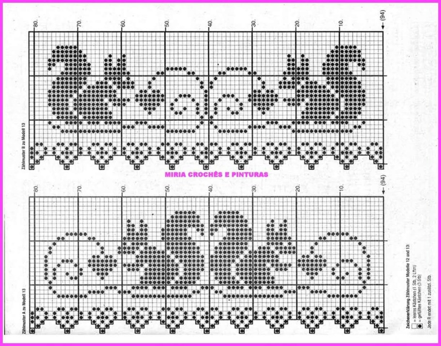 Филейное вязание крючком схемы