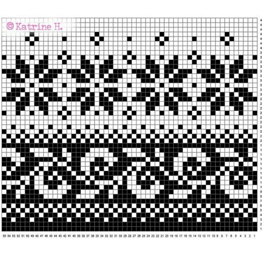 Двухцветные жаккардовые узоры