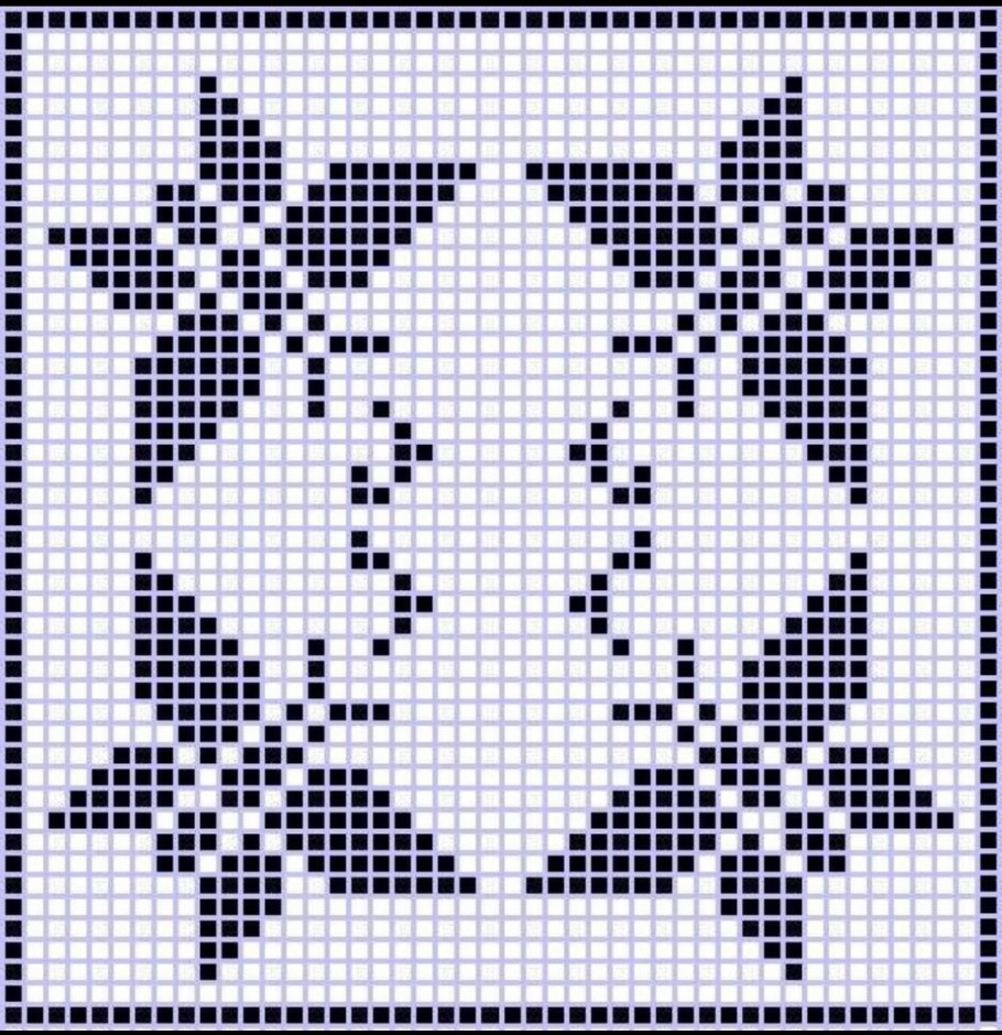 Жаккардовый узор бабочки