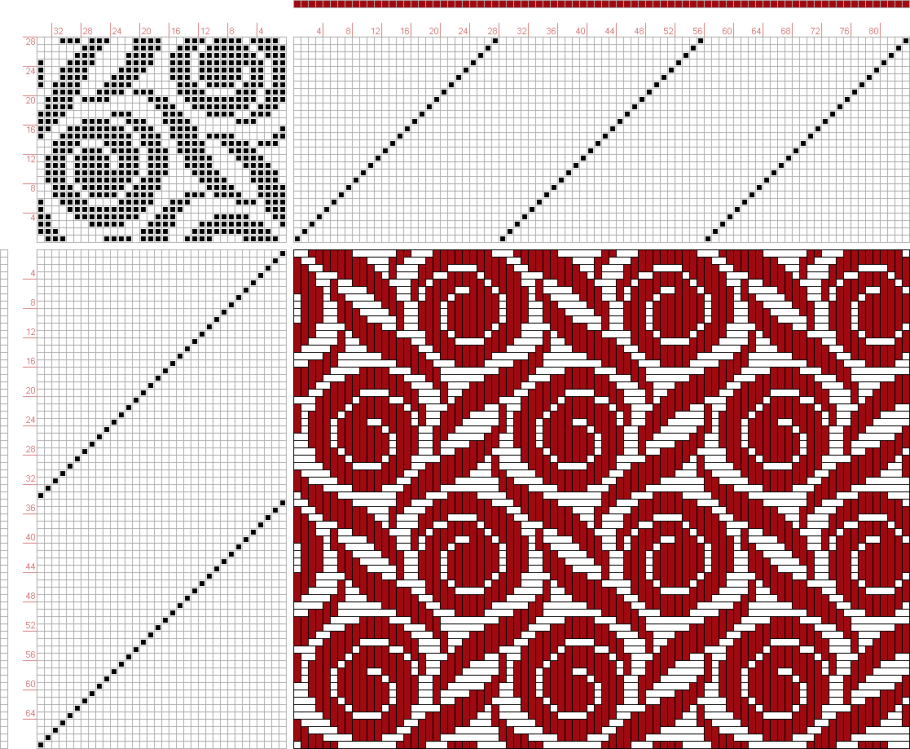 Жаккардовый цветочный узор