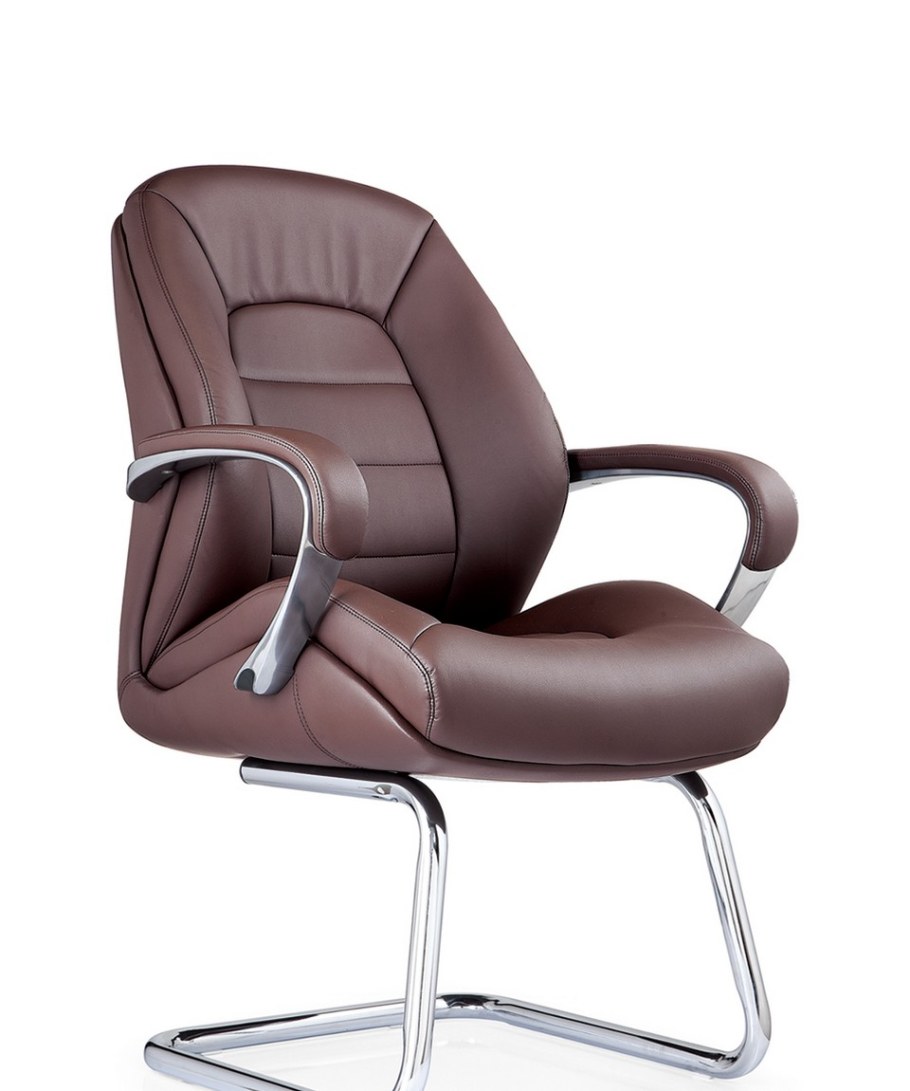 Кресло кожаное офисное без колес