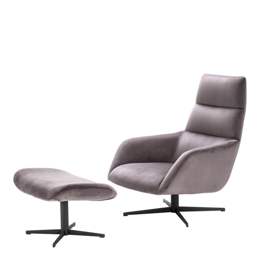 Кресло Eichholtz Swivel Chair & Ottoman Nautilus