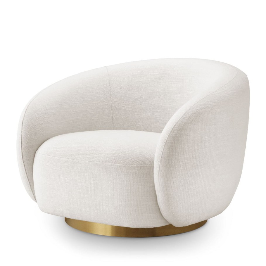 Eichholtz Swivel Armchair Brice boucle Cream