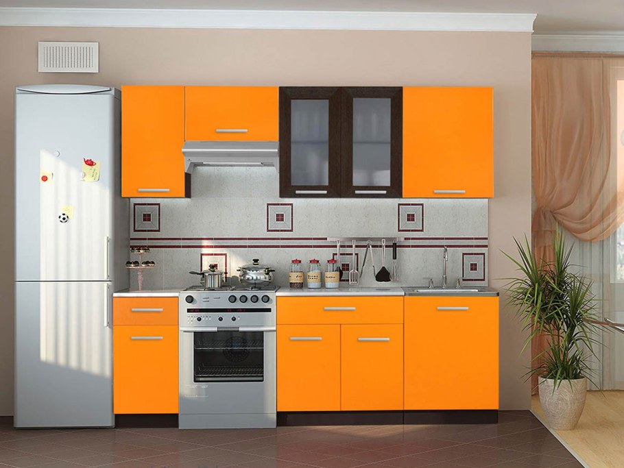 Кухни оранжевого цвета