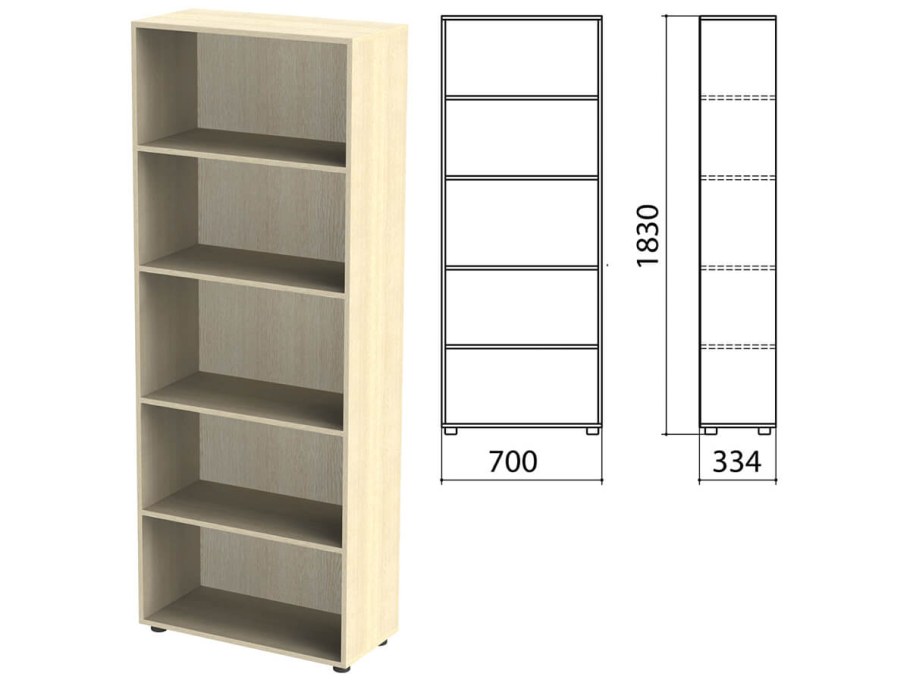 Шкаф полузакрытый монолит 740х390х2050 мм комплект бук