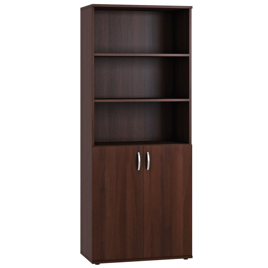 Шкаф для документов со стеклом Гермес (804х424х1974), цвет вишня