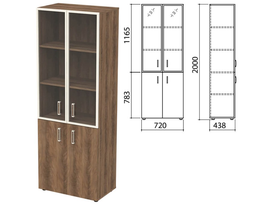 Шкаф для одежды "приоритет", 720х438х2000 мм, Гарбо (комплект)