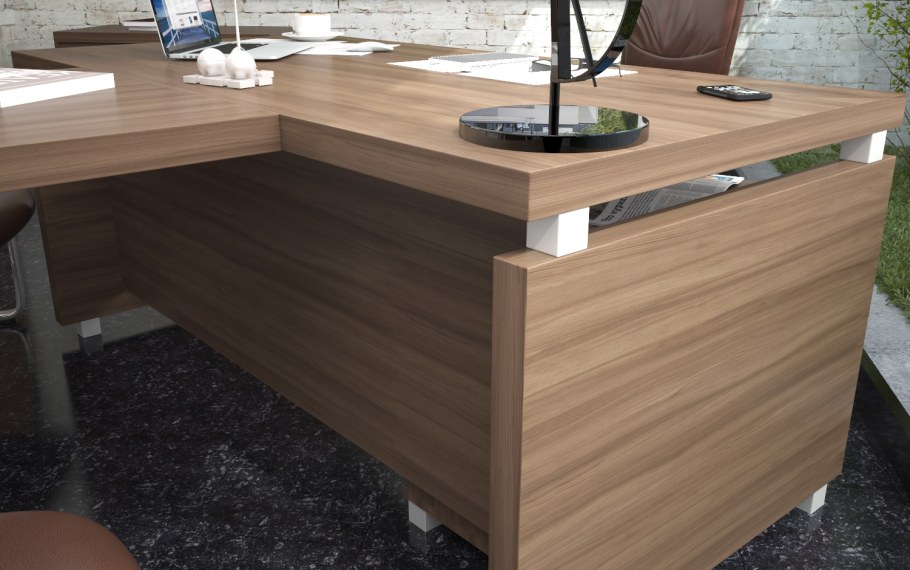 Стол руководителя дуб Шамони темный