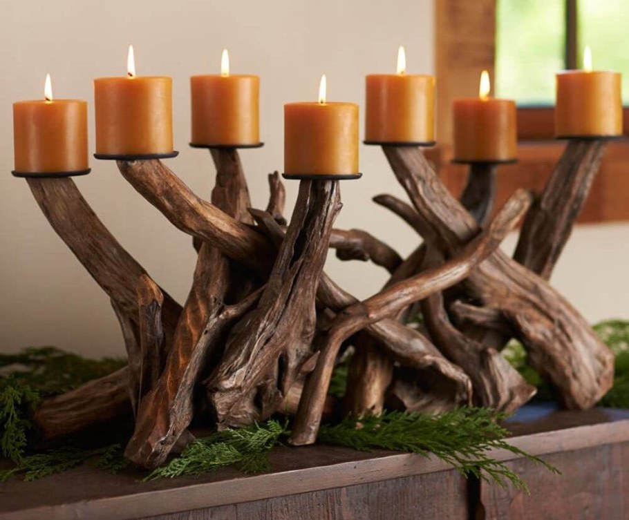 Подсвечник из коряги