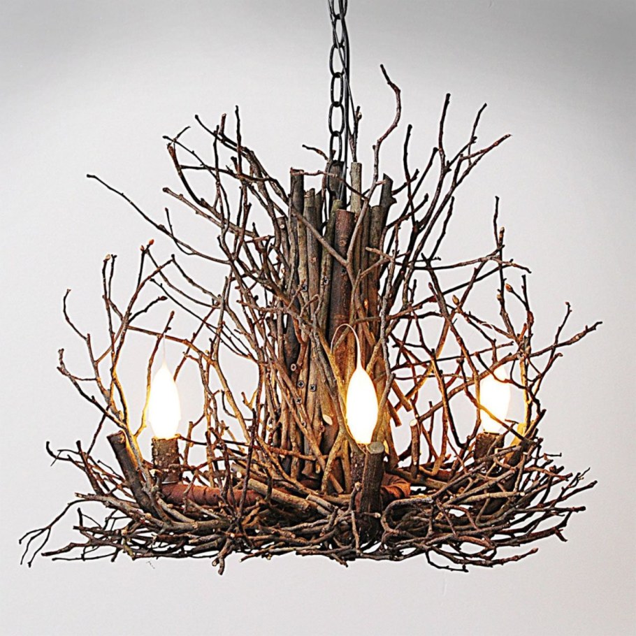 Абажур из веток
