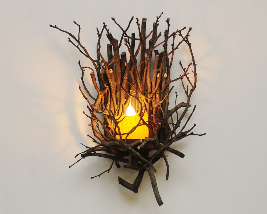 Подсвечник из веток
