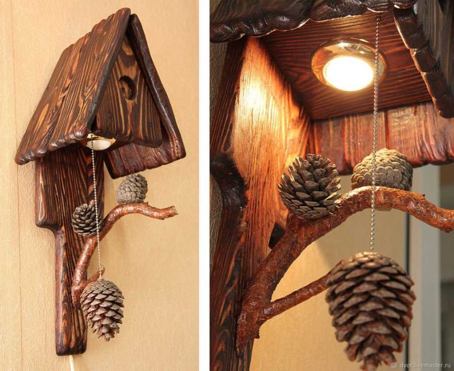 Светильник из природных материалов