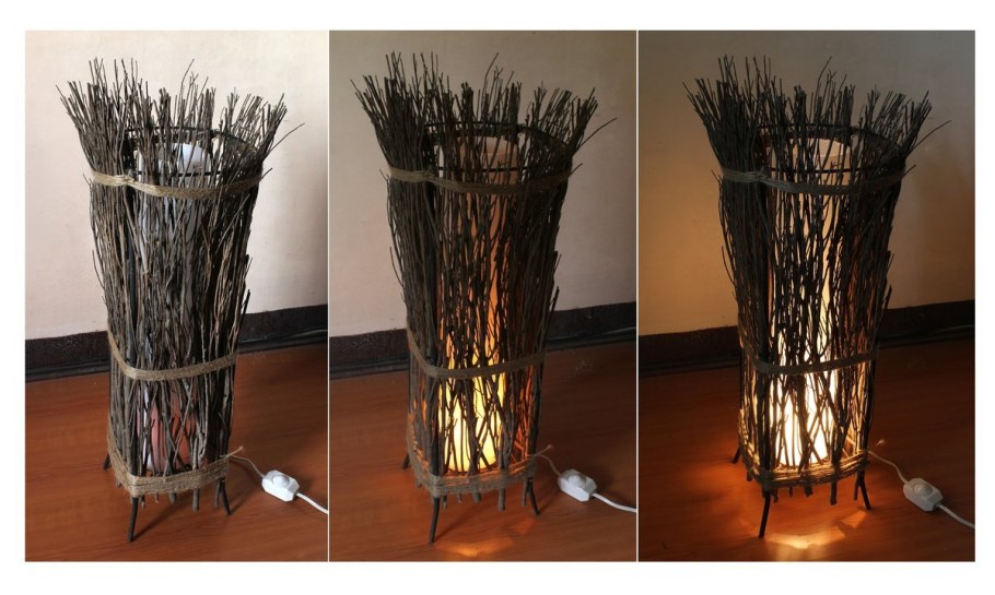 Ваза из веточек дерева