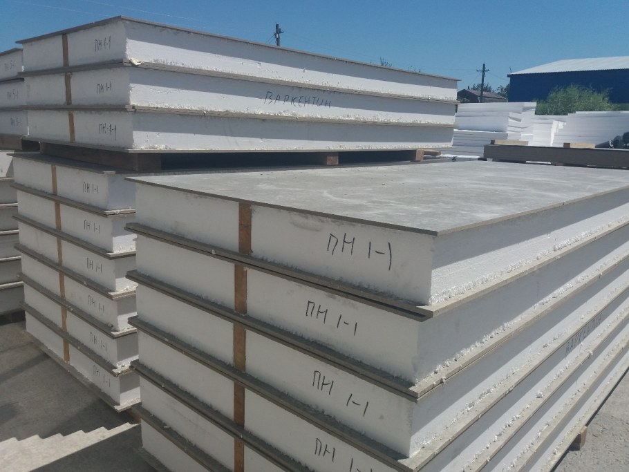 Сэндвич панели ЦСП+ППУ+ЦСП