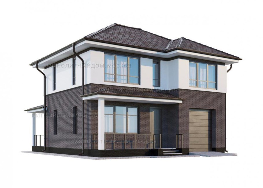 Двухцветные фасады домов