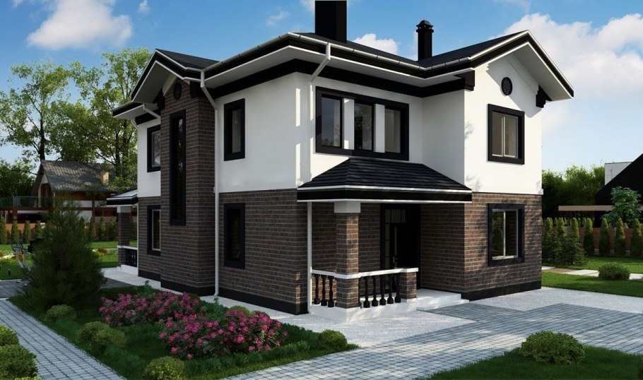 Двухэтажный коттедж