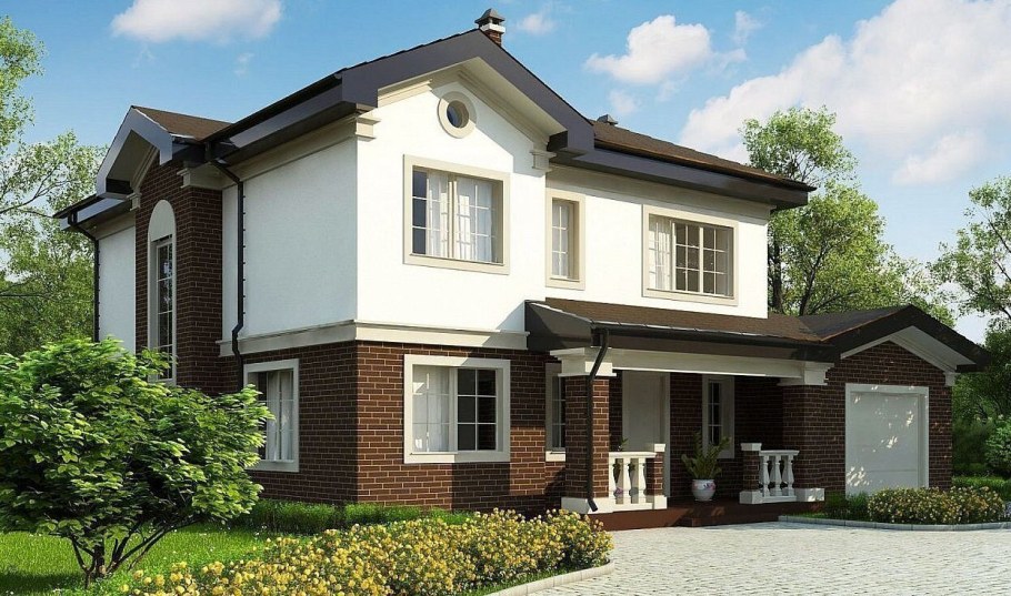 Двухэтажный коттедж