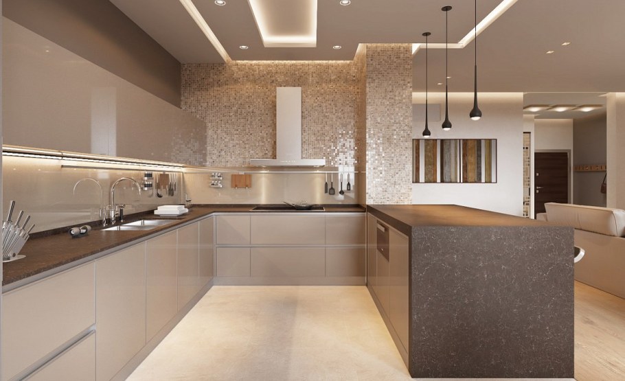 Интерьеры кухни Павла Полынова стиль Минимализм