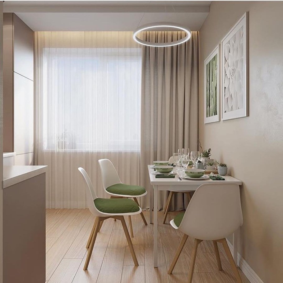 Кухня в постельный тоназ