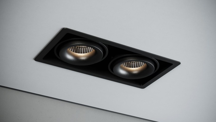 Светильник встраиваемый поворотный под лампу Quest Light Classic LD Black 1290р