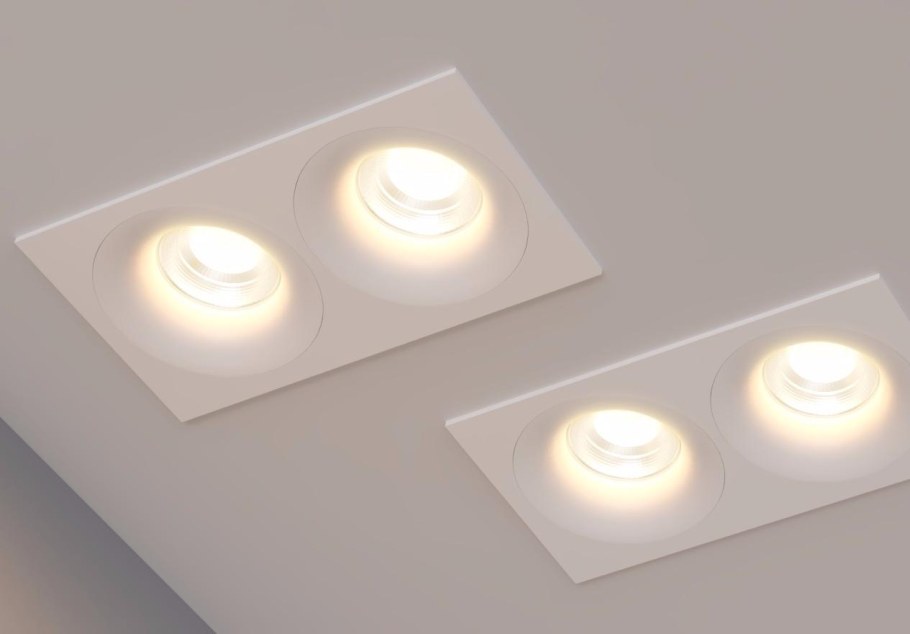 Двойной светильник orbita frame 2x White