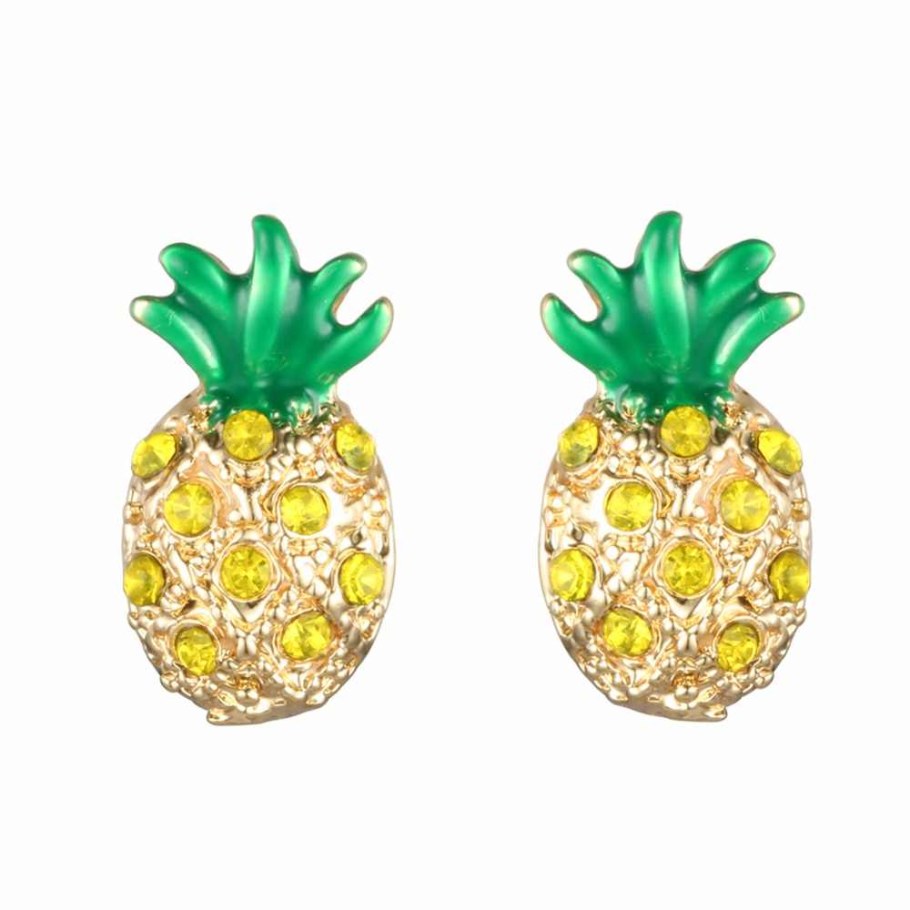Серьги в форме ананасов