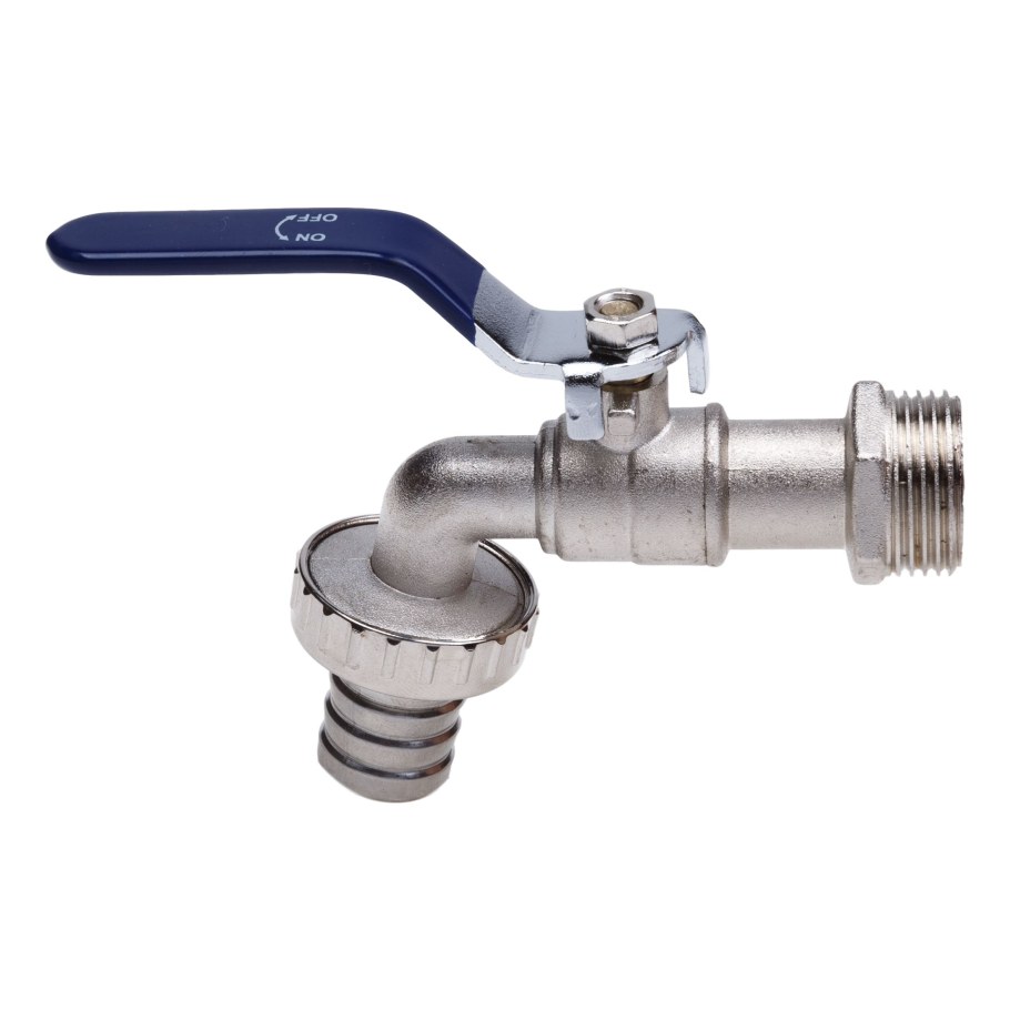 Шаровой кран aqualink водоразборный, под шланг, 3/4 WH ручка Eco 3966