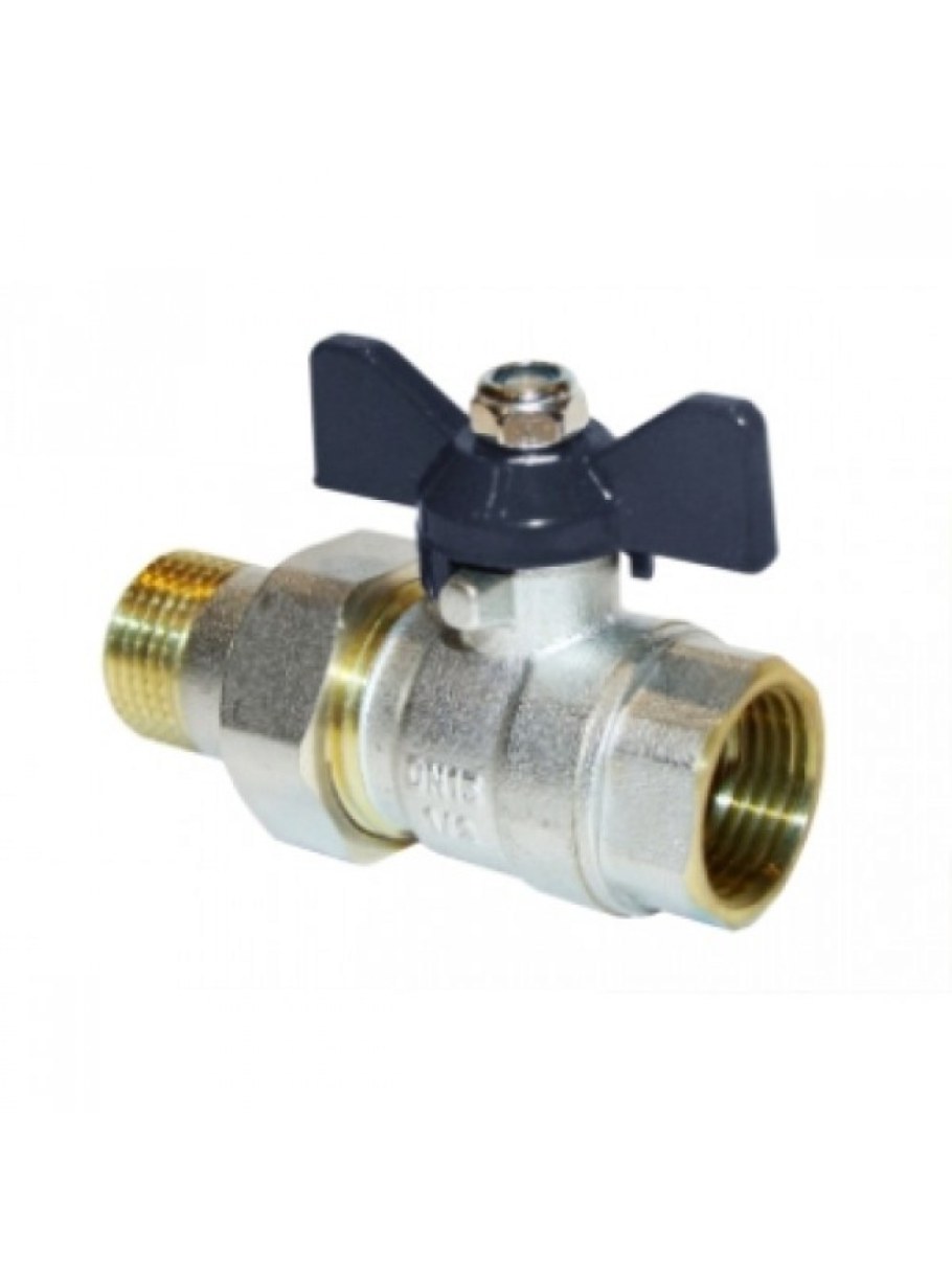 Кран шаровый американка 3/4" латунь aqualink