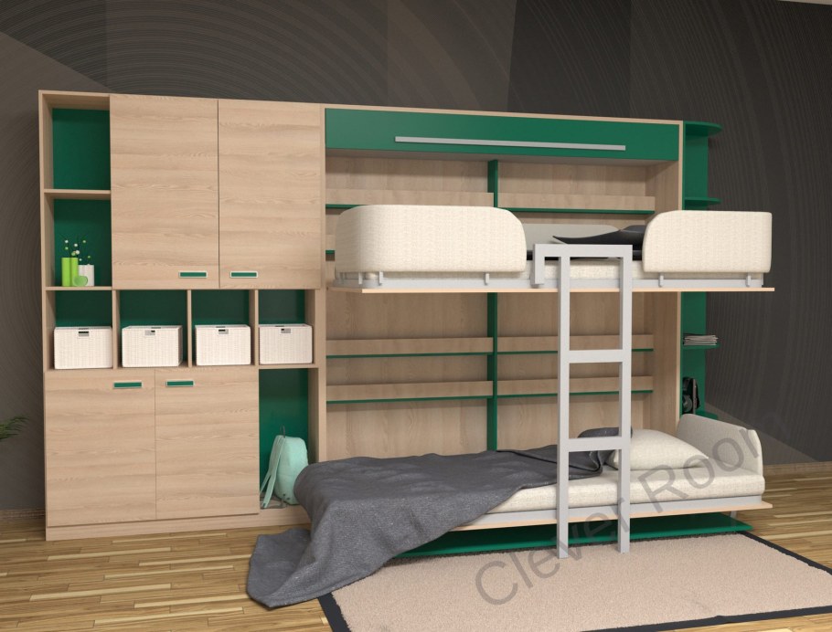 Двухъярусная кровать-стол трансформер умница-2