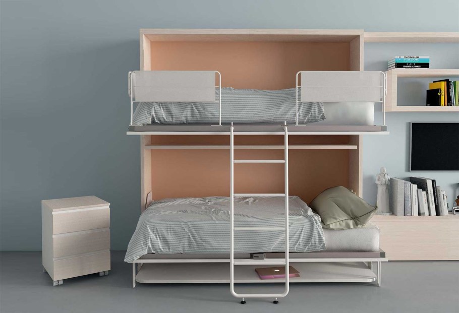 Двухъярусная кровать трансформер металлическая
