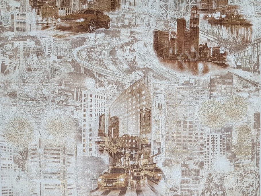 Обои на бумажной основе с городами