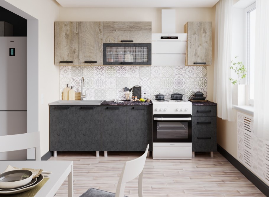 Кухня модульная крафт Домани