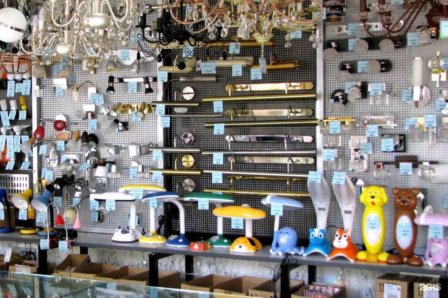 Ассортимент магазина электротоваров