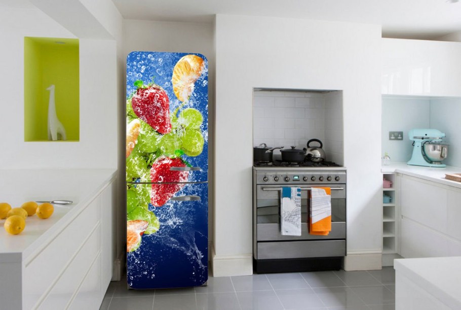 Обклеить холодильник