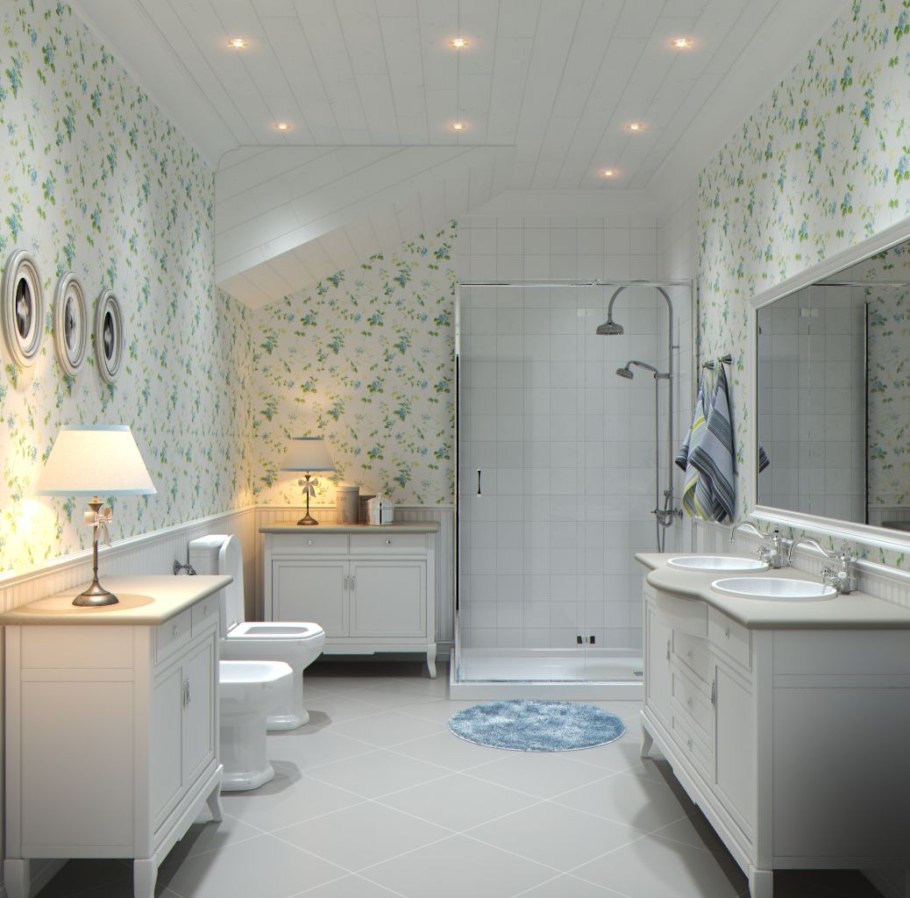 Плитка во французском стиле для ванной