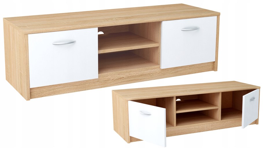 Комод тумба RTV черный мат дуб сонома 160 см