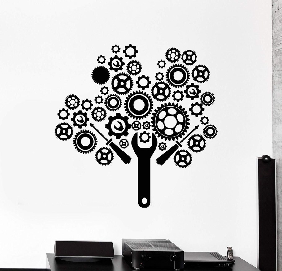 Интерьерная наклейка на стену черная