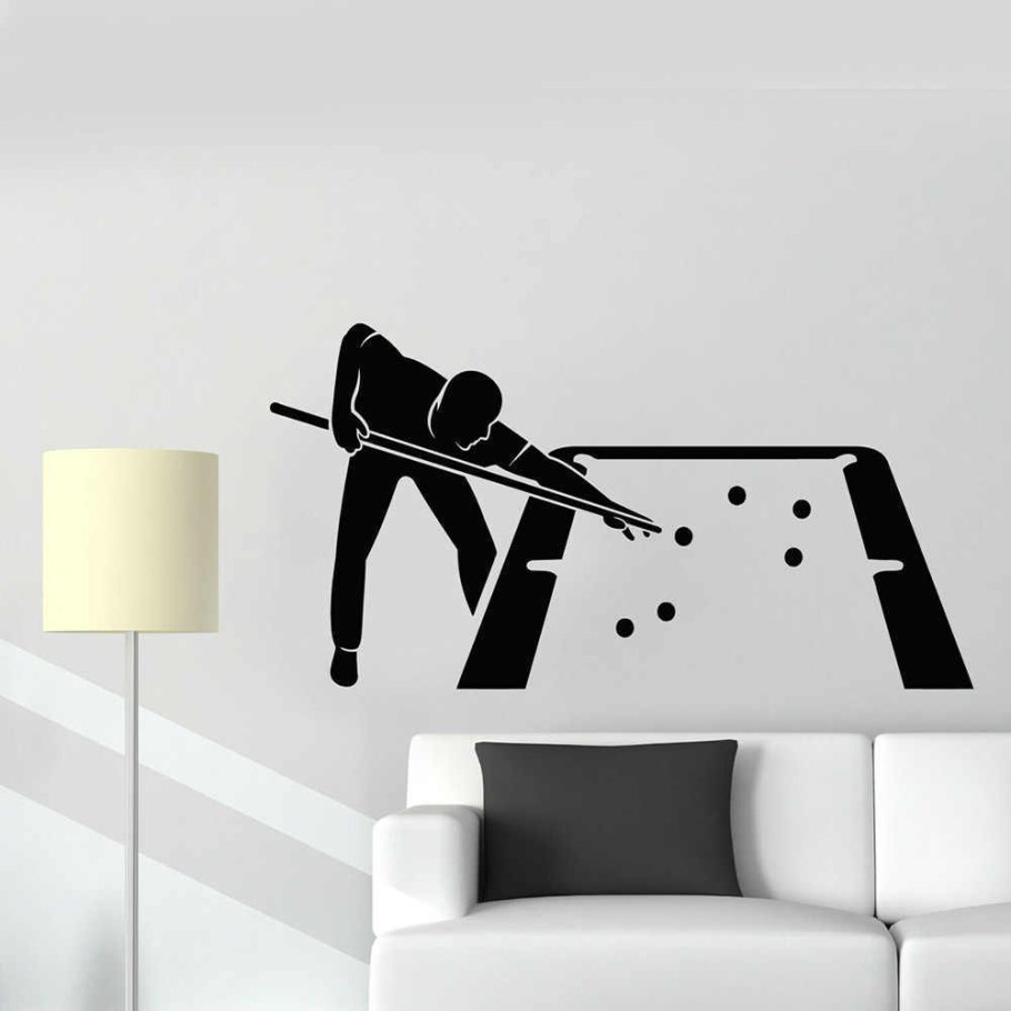 Наклейка на стену бильярд